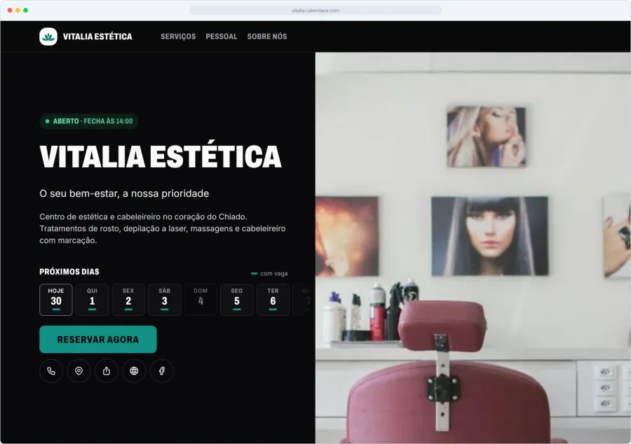 Como preparar a sua página de marcações: que modelo, que fotos e quanto texto